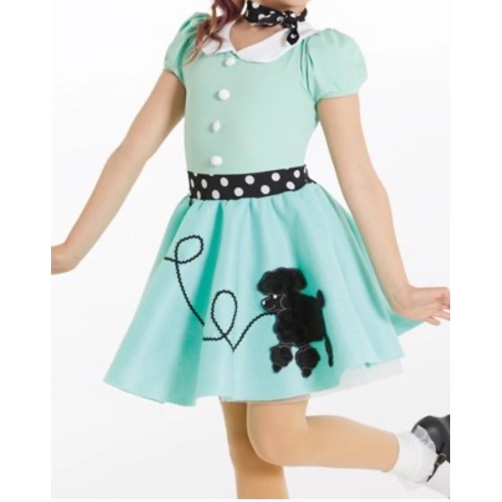Weissman Hound Dog Dance Costume, Poodle Skirt Costume  Size Medium Child